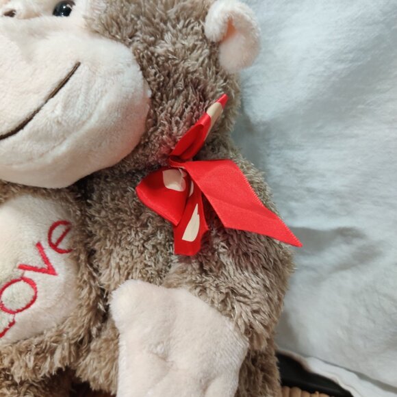 DanDee Collector’s Choice Monkey Plush Stuffed Animal Red Heart Love Toy 10" - Picture 5 of 8